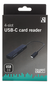 Deltaco USB-C Card Reader - 4-slot